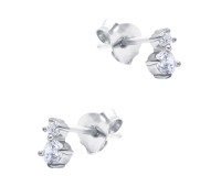 Shining CZ Crystal Silver Stud Earring STS-5204